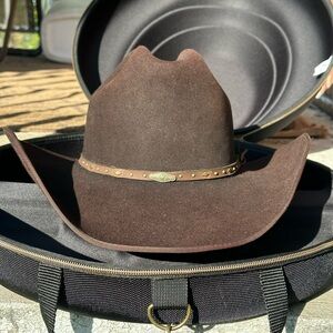 Vintage Resistol Chocolate Cattleman Cowboy Hat 57 58 59
